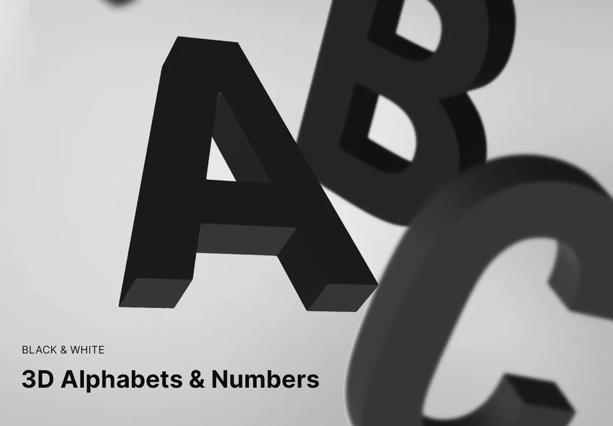 3D Alphabets & Numbers