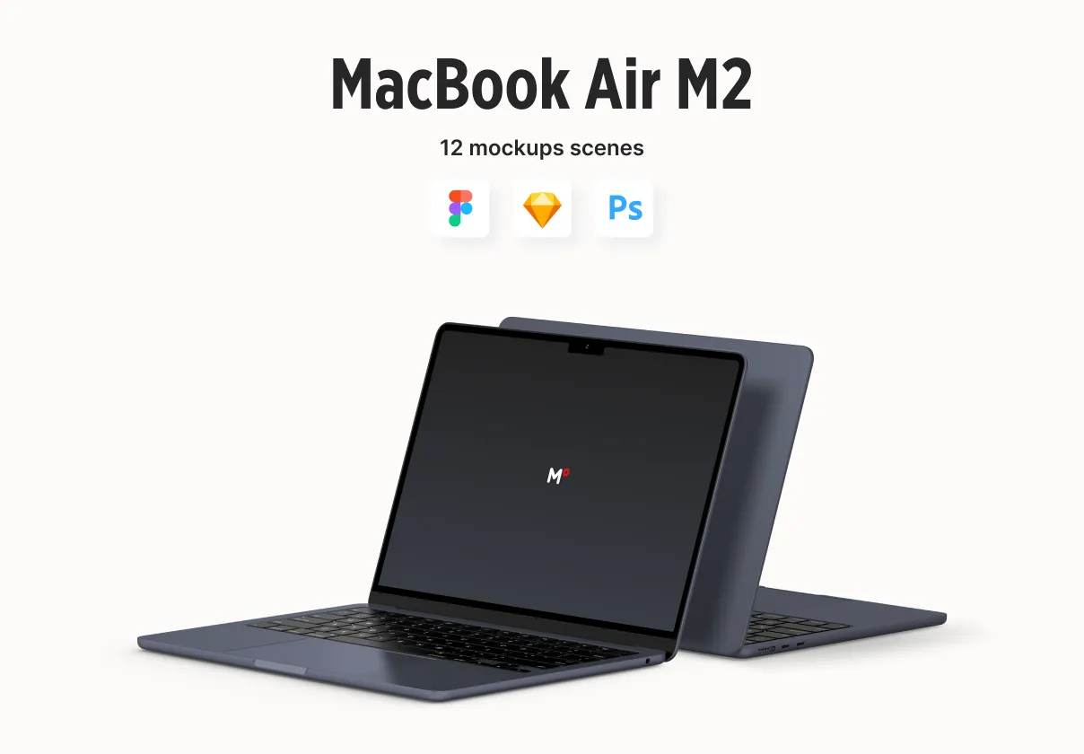 MacBook Air M2 Mockups