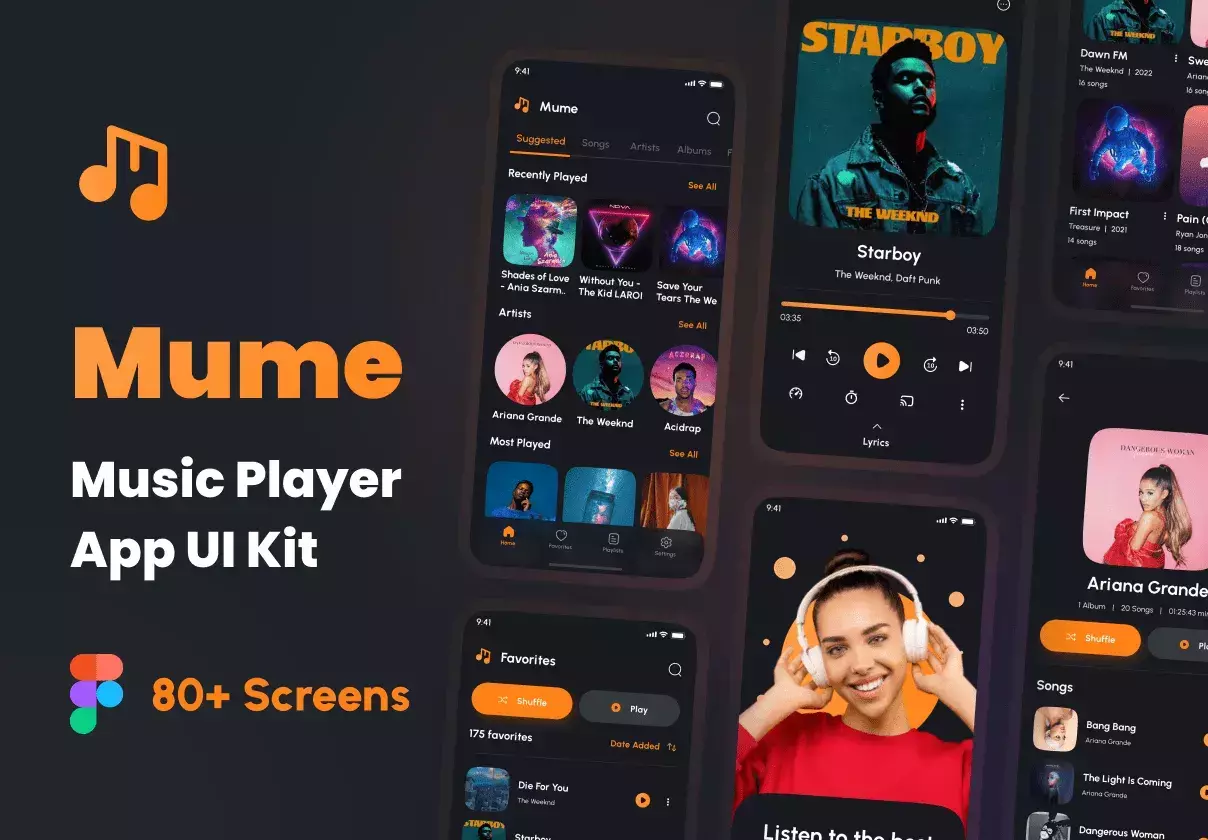 Mume - Music Player App UI Kit