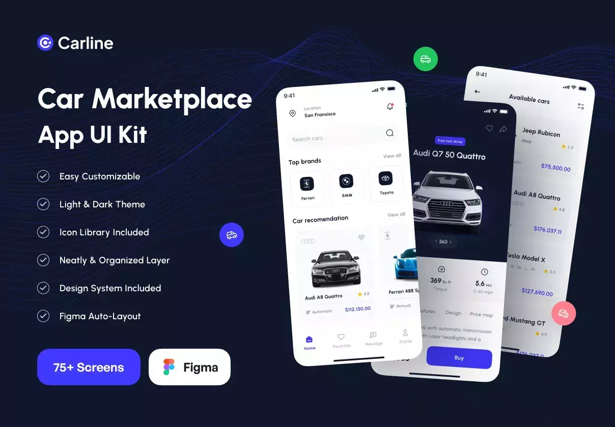 Carline - Car Marketplace App UI Kit