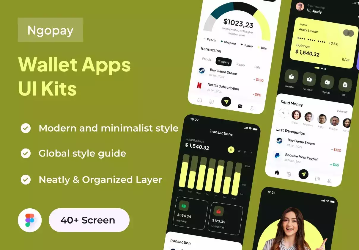 Ngopay - Wallet Apps UI Kits