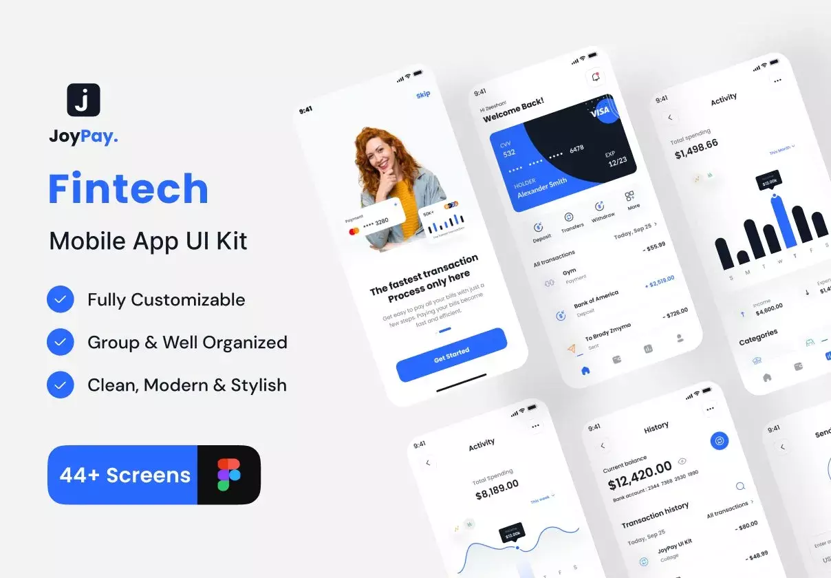 Joypay - Fintech Mobile App UI Kit