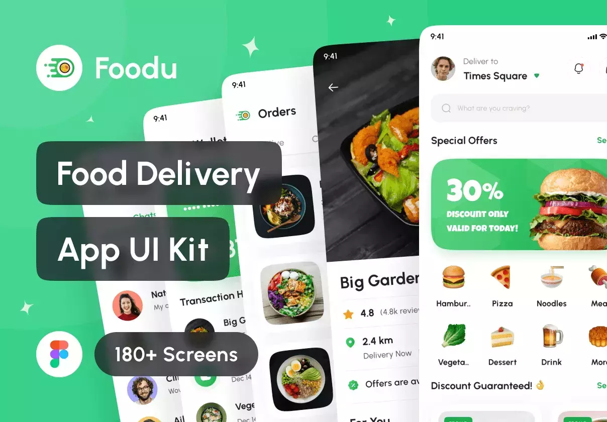 Foodu - Food Delivery App UI Kit