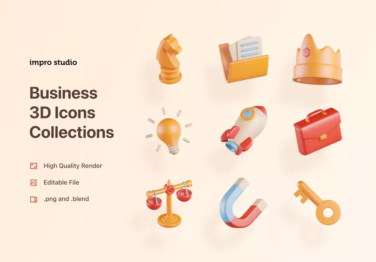 Business 3D Icons