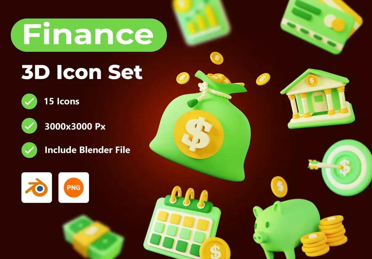 Finance - 3D Icon Pack