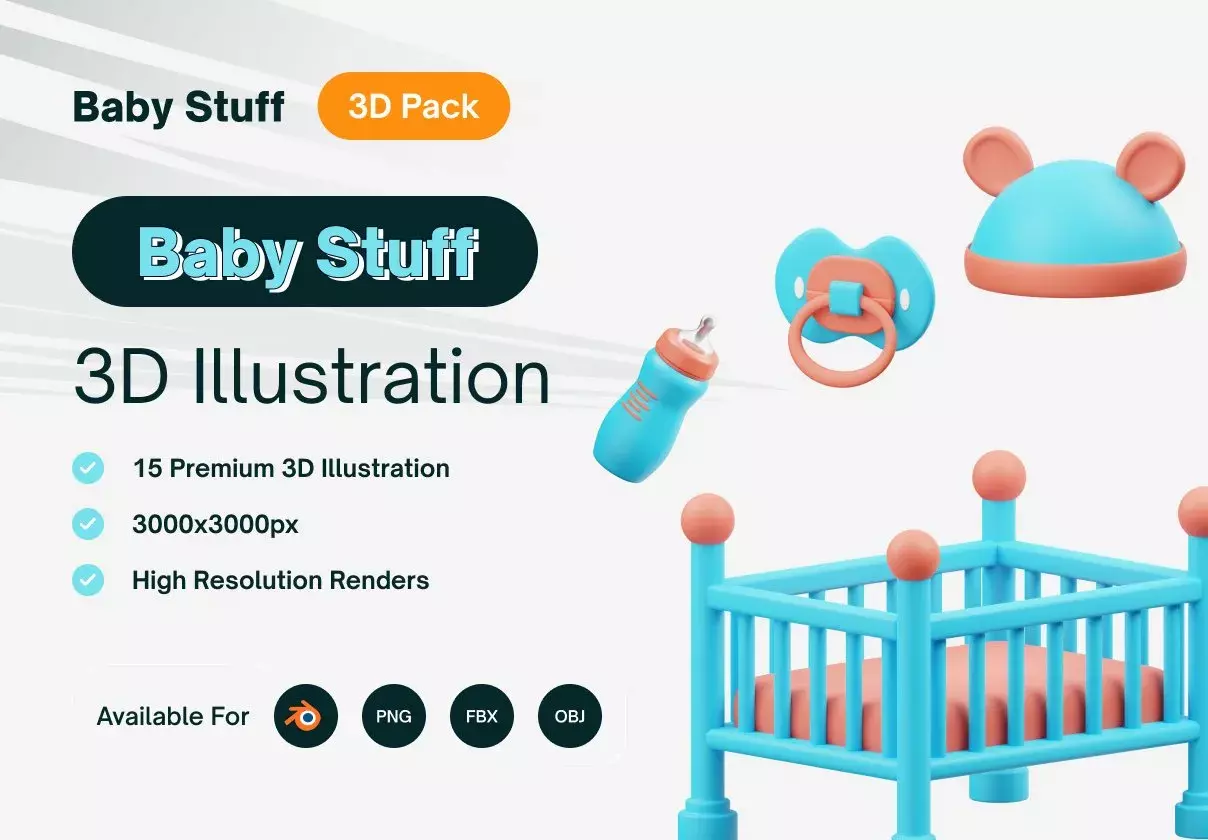 Baby Stuff 3D Icon