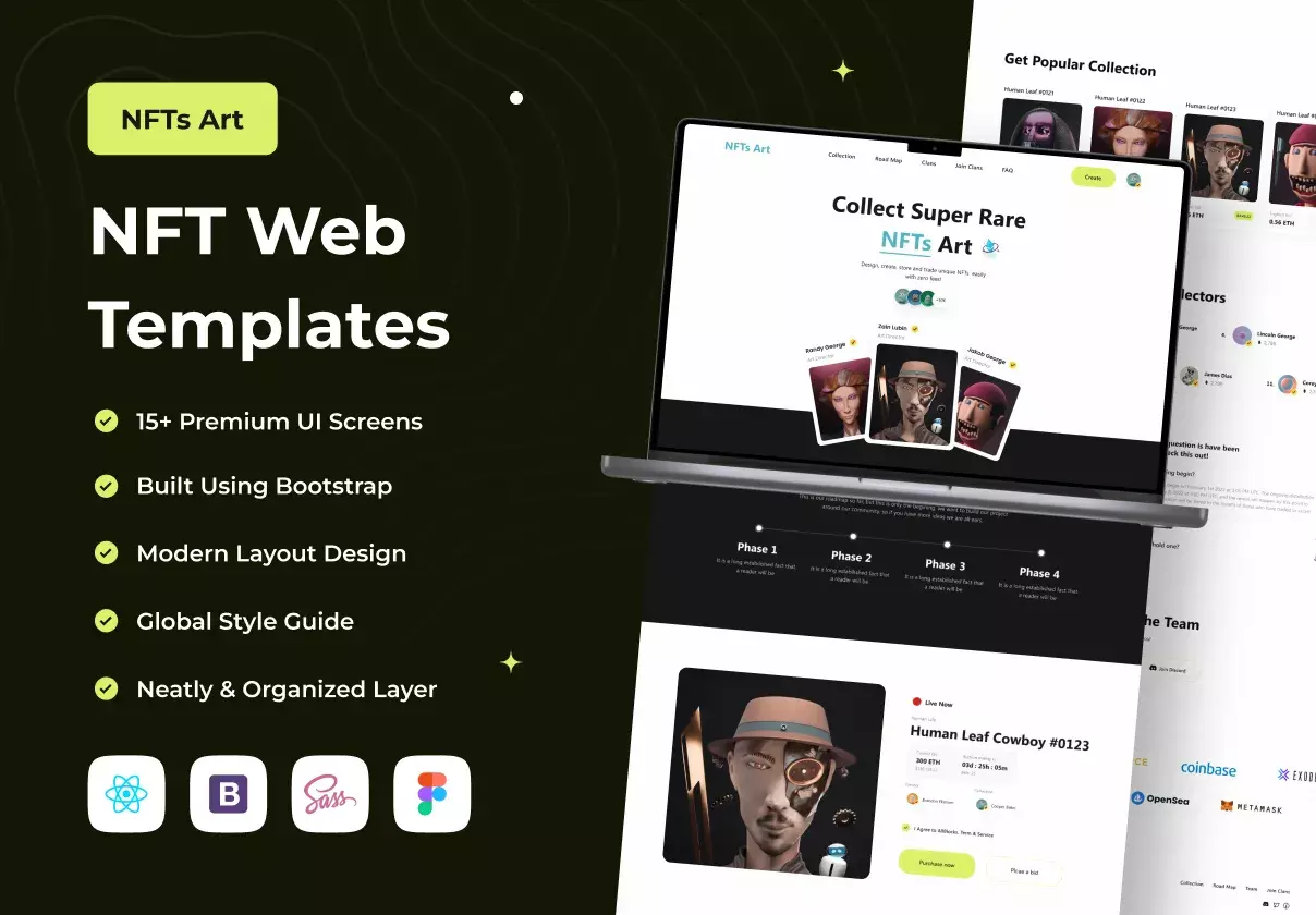 NFTs Art - NFT Web Templates