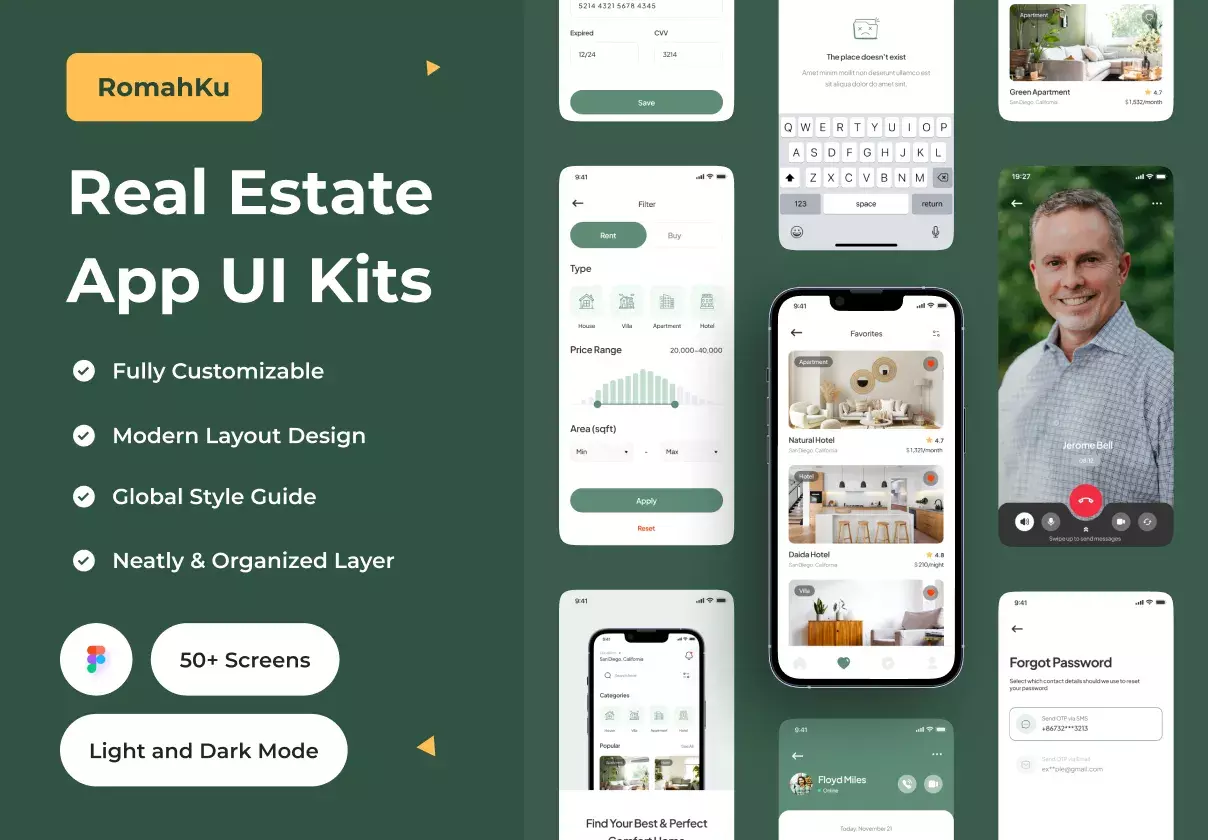 Romahku - Real Estate App UI Kit