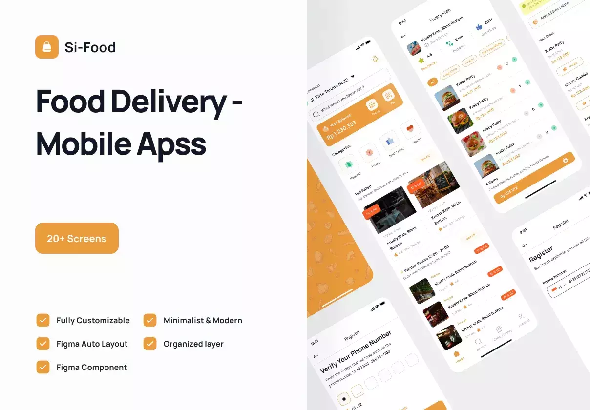Si-Food - Food Delivery UI Kit