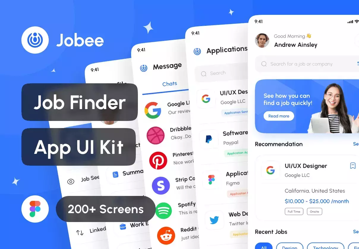 Jobee - Job Finder App UI Kit