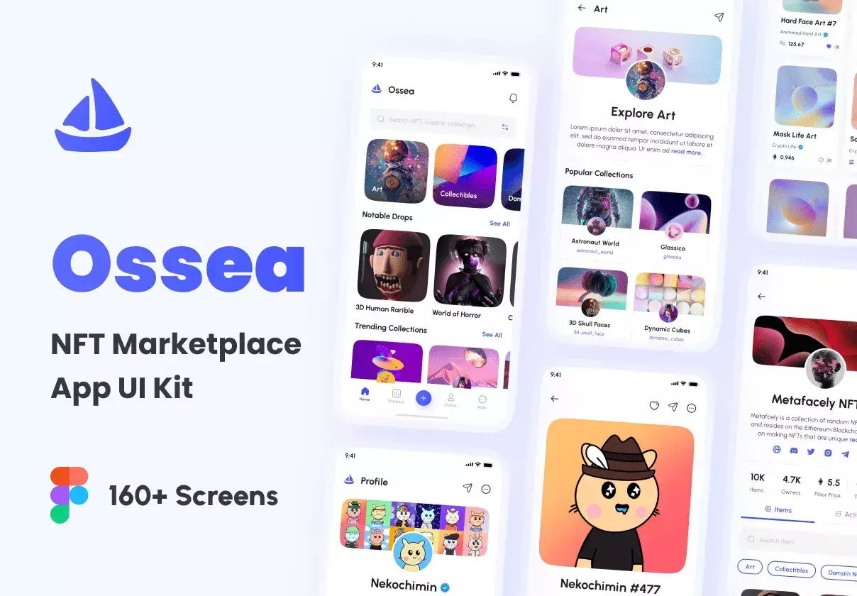 Premium & High Quality UI Kit with All Full Features of NFT Marketplace App