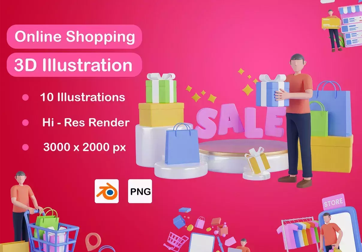 3D Online Shopping Pack