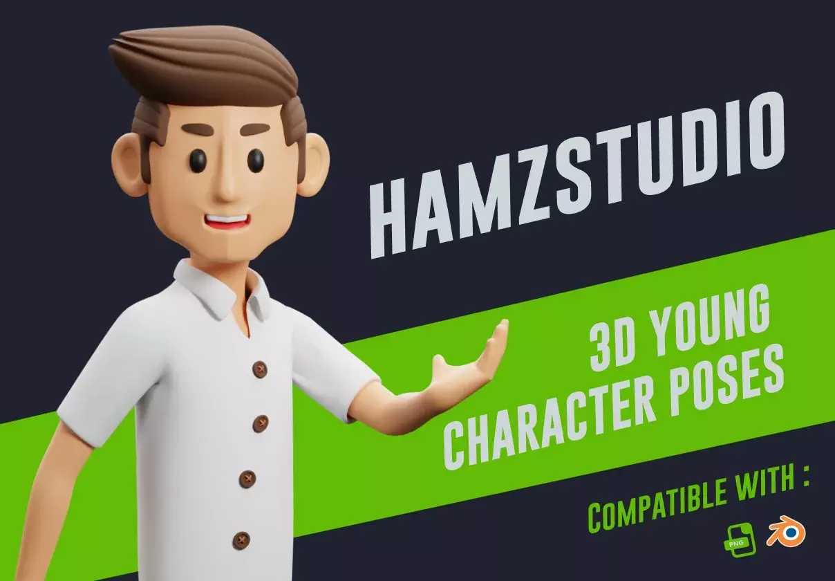 3D Young Character Poses