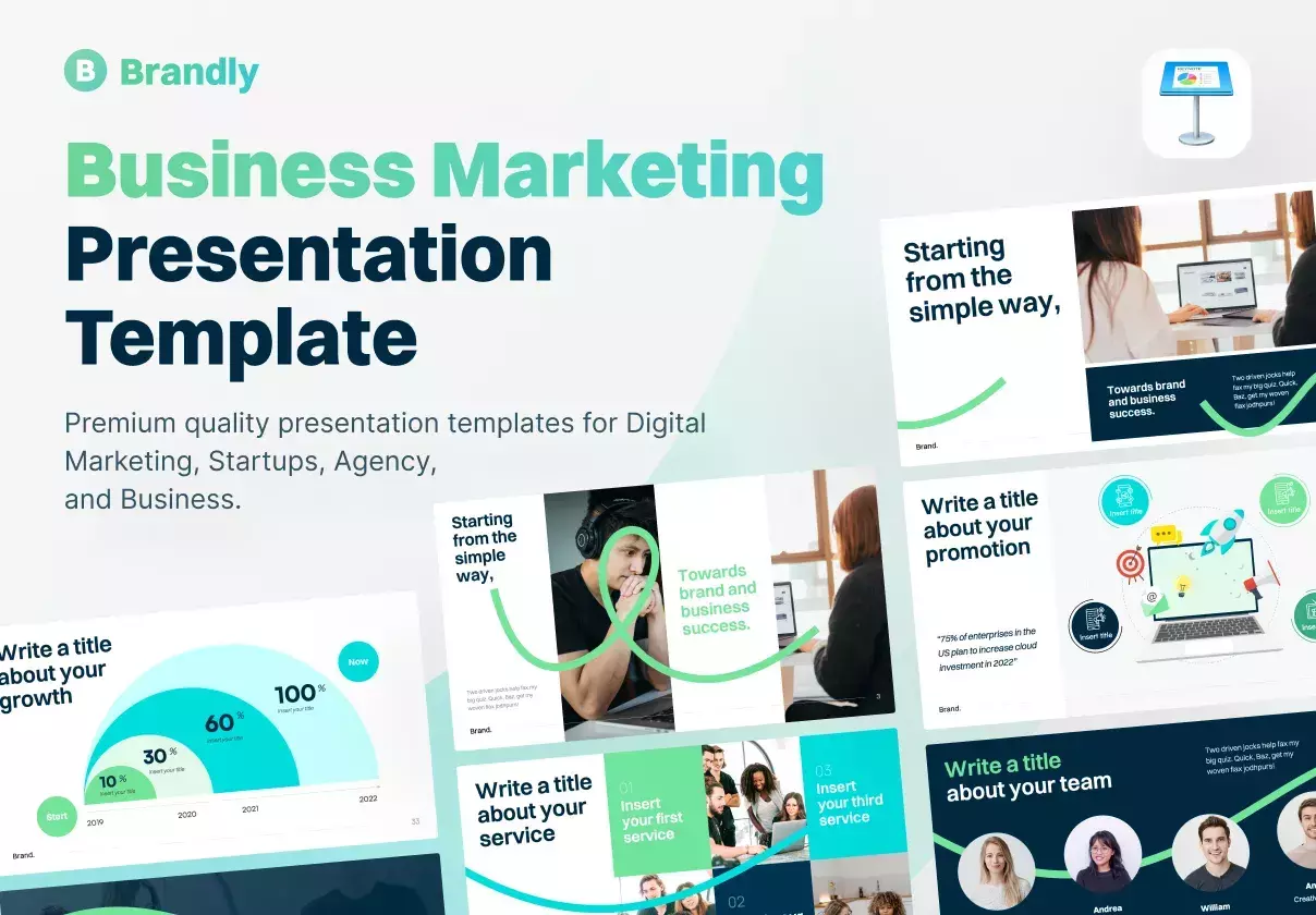 Brandly - Business Marketing Keynote Presentation Template