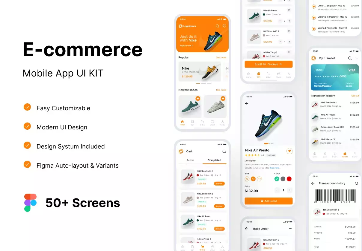 AN.Shoes E-commerce Mobile App UI KIT