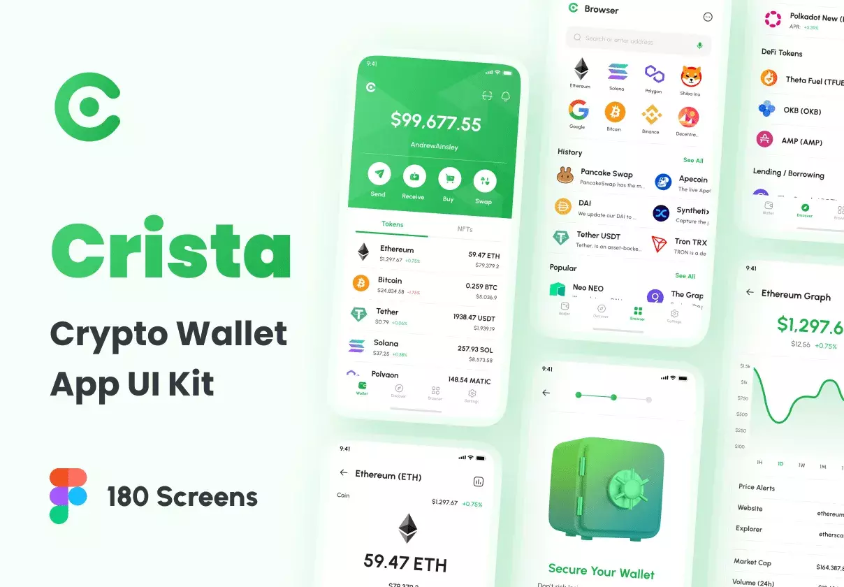 Crista - Crypto Wallet App UI Kit