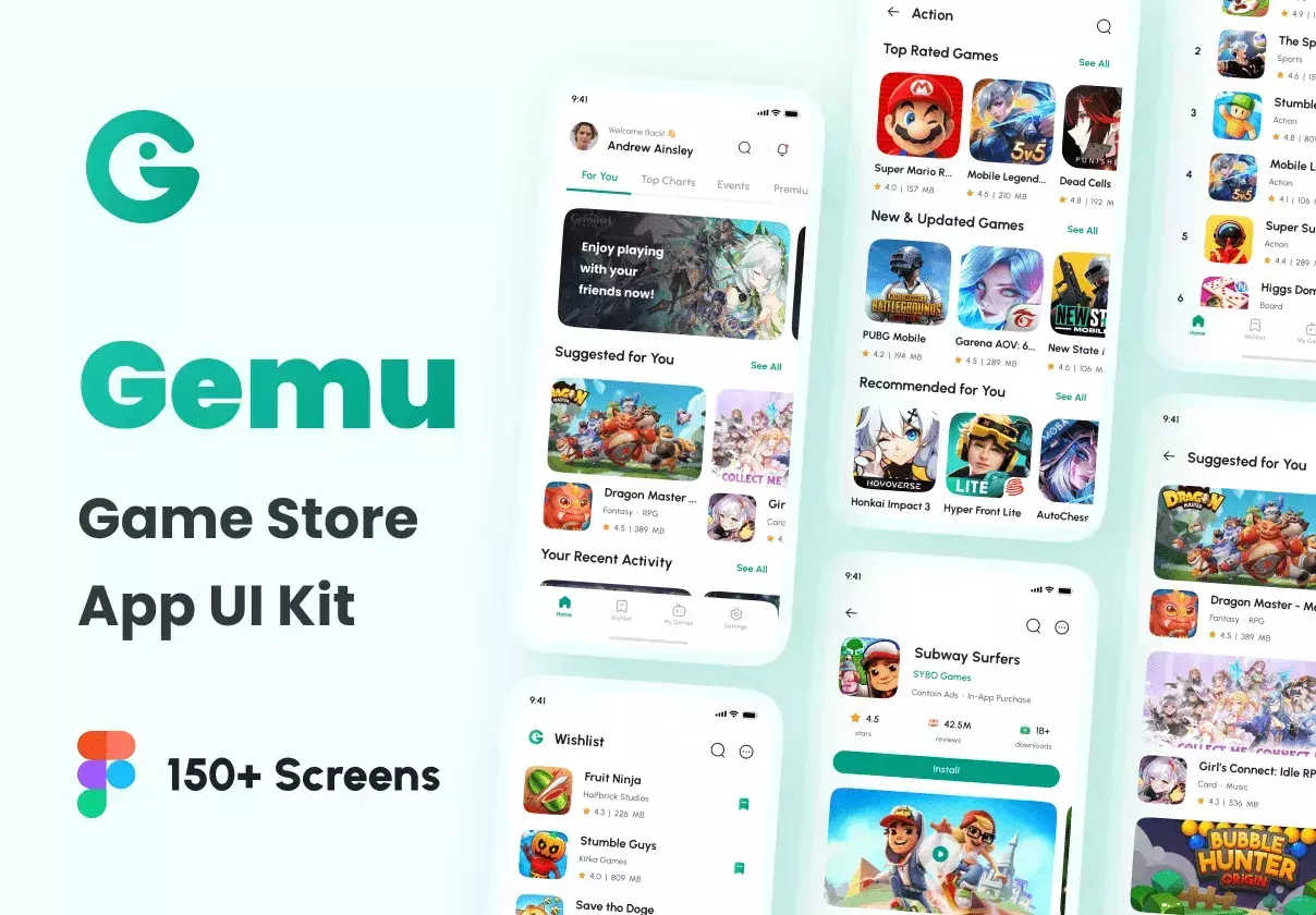 Gemu - Game Store App UI Kit