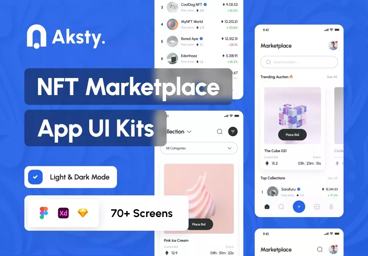 Aksty. - NFT Marketplace Mobile App