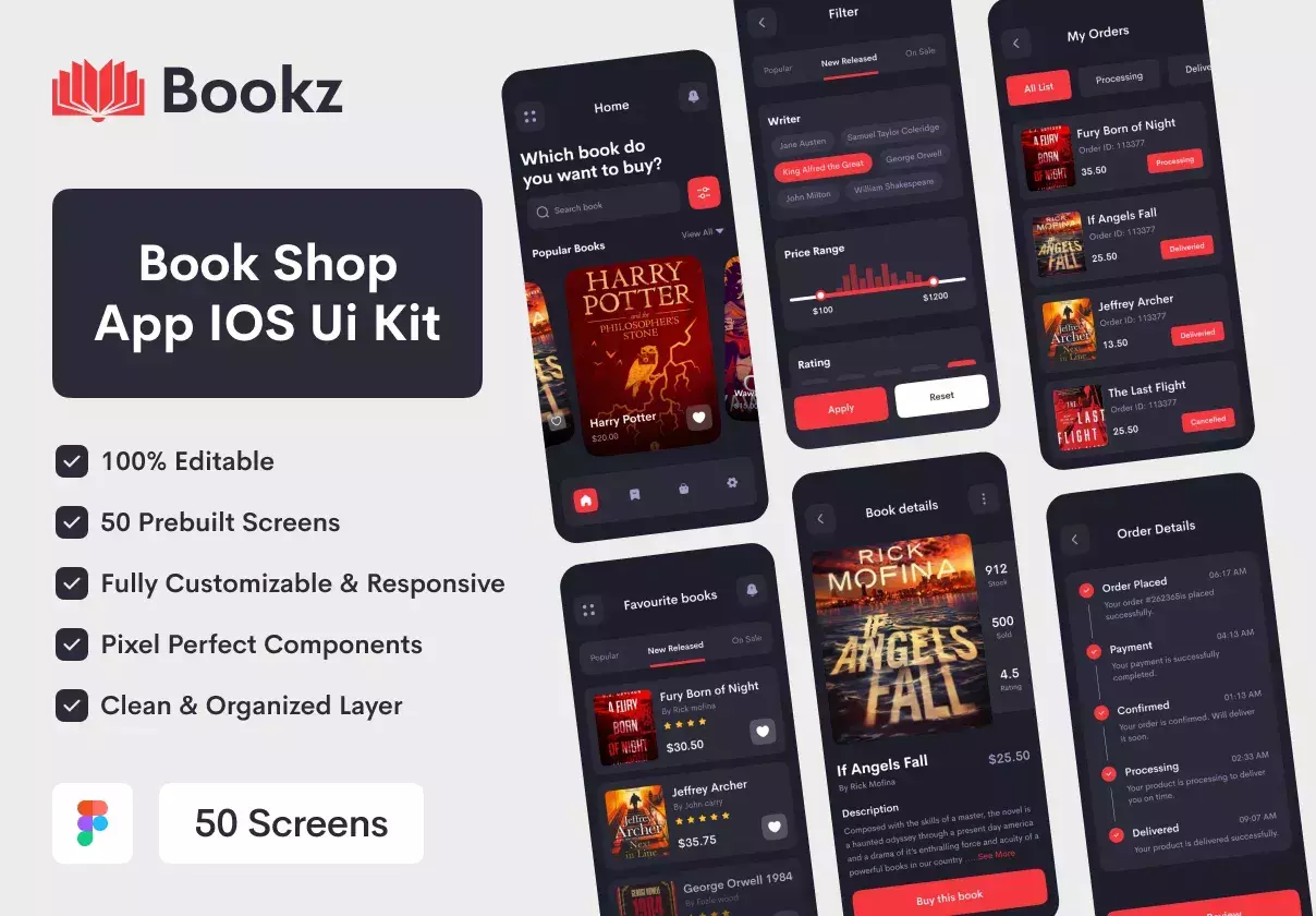 Bookz-Book Shop App UI Kit