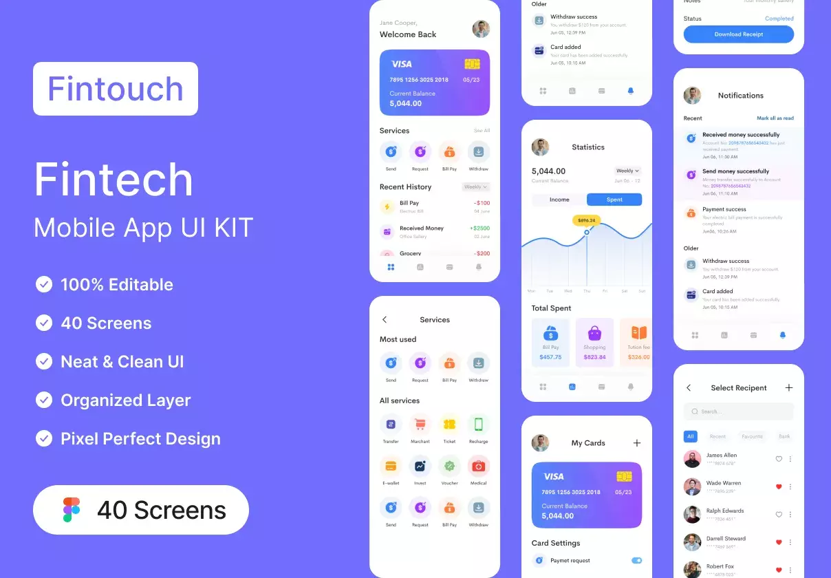 Fintouch - Fintech App UI Kit