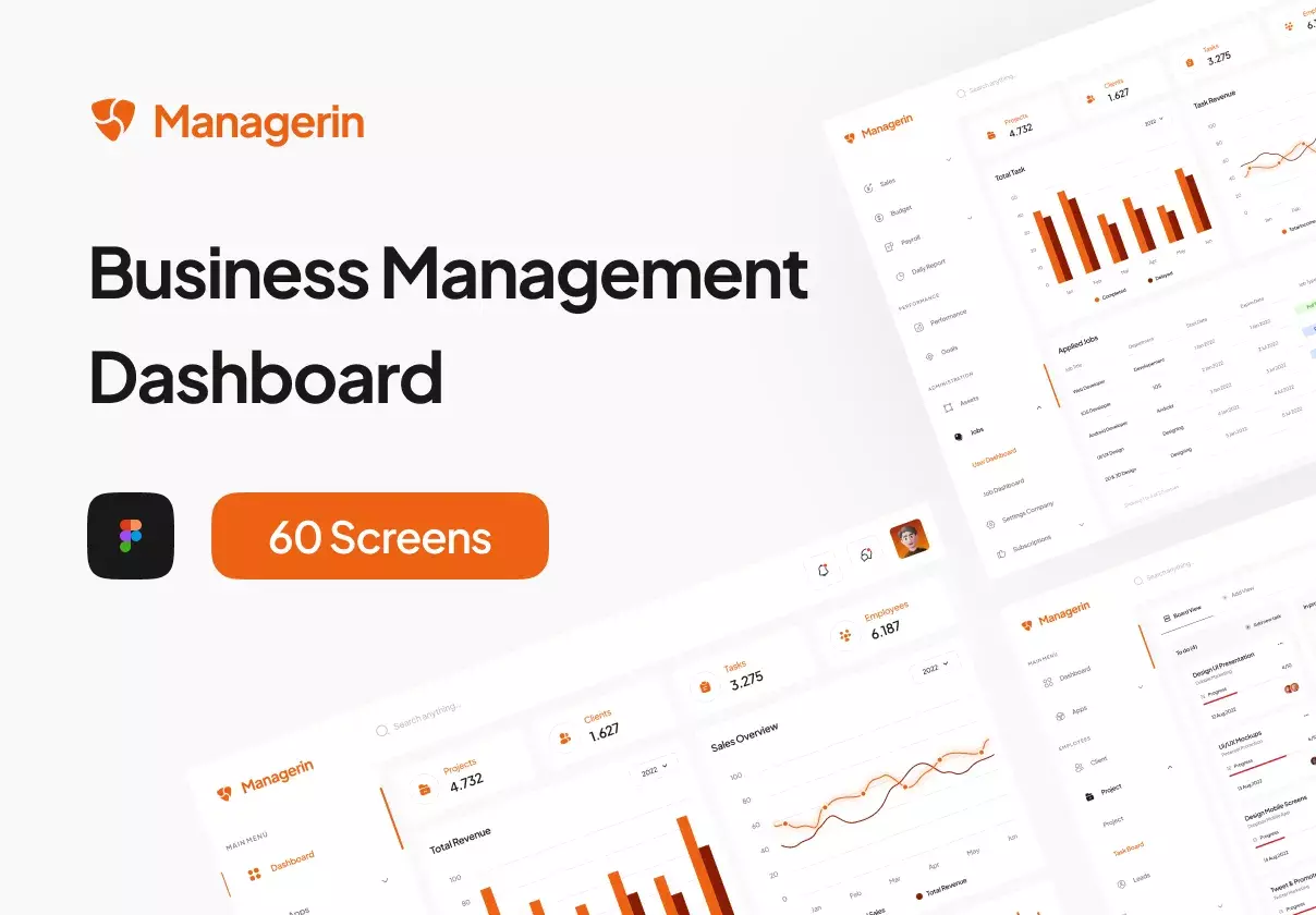 Managerin - Business Management Dashboard UI Kit