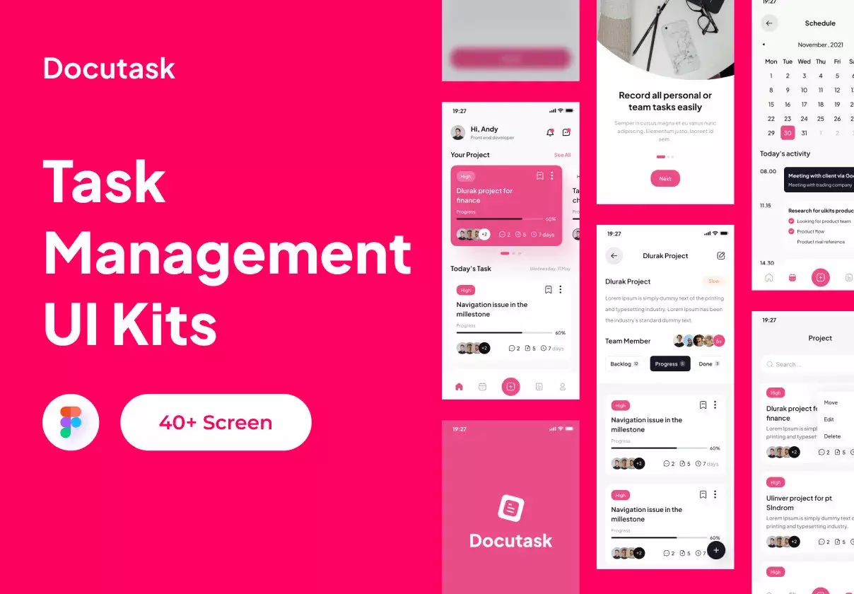 Docutask - Task Manager App UI Kits