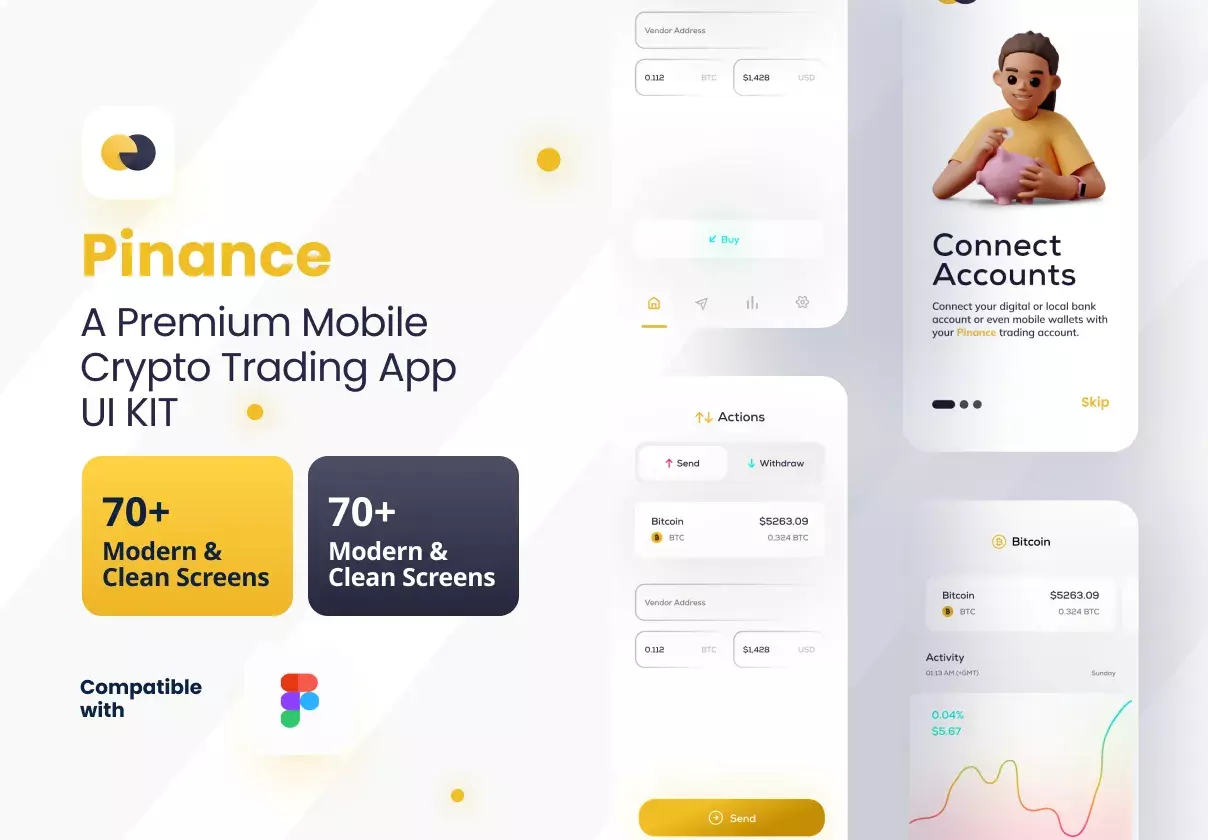 Pinance - A Premium Crypto Currency Trading Mobile App