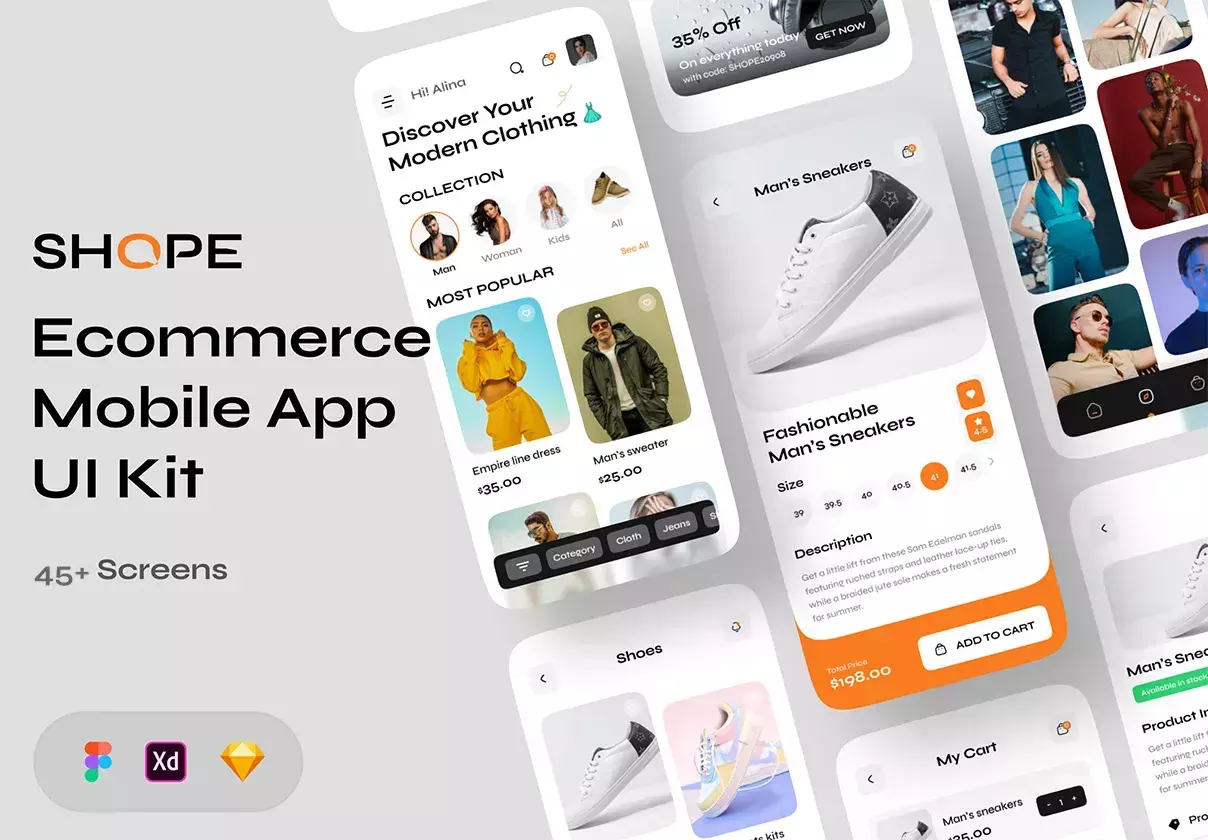 SHOPE - eCommerce Mobile App UI Kit