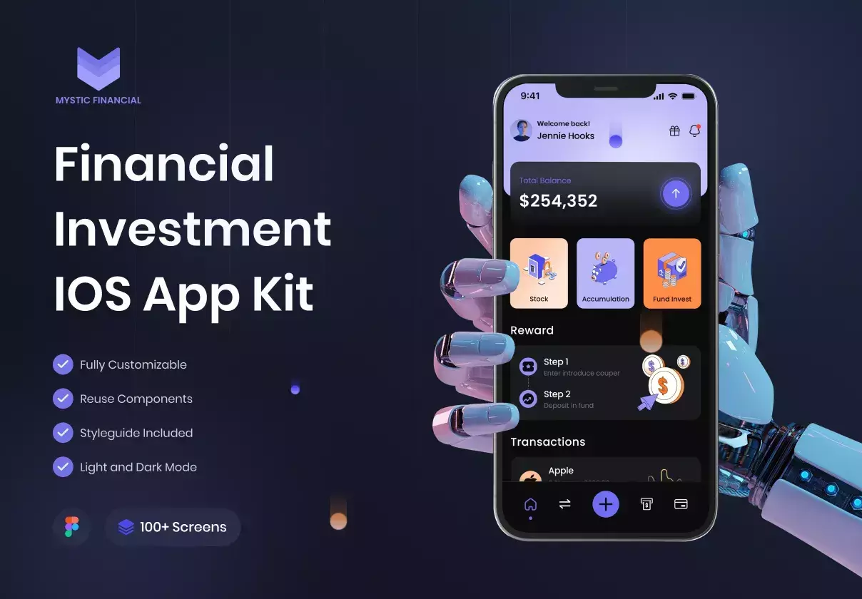 Financial Investment Mobile App UI Kit