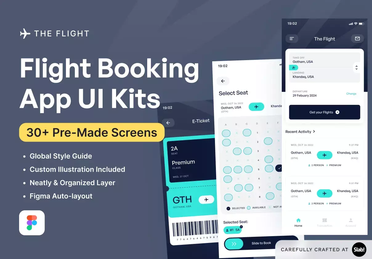 The Flight - Flight Booking App UI Kits