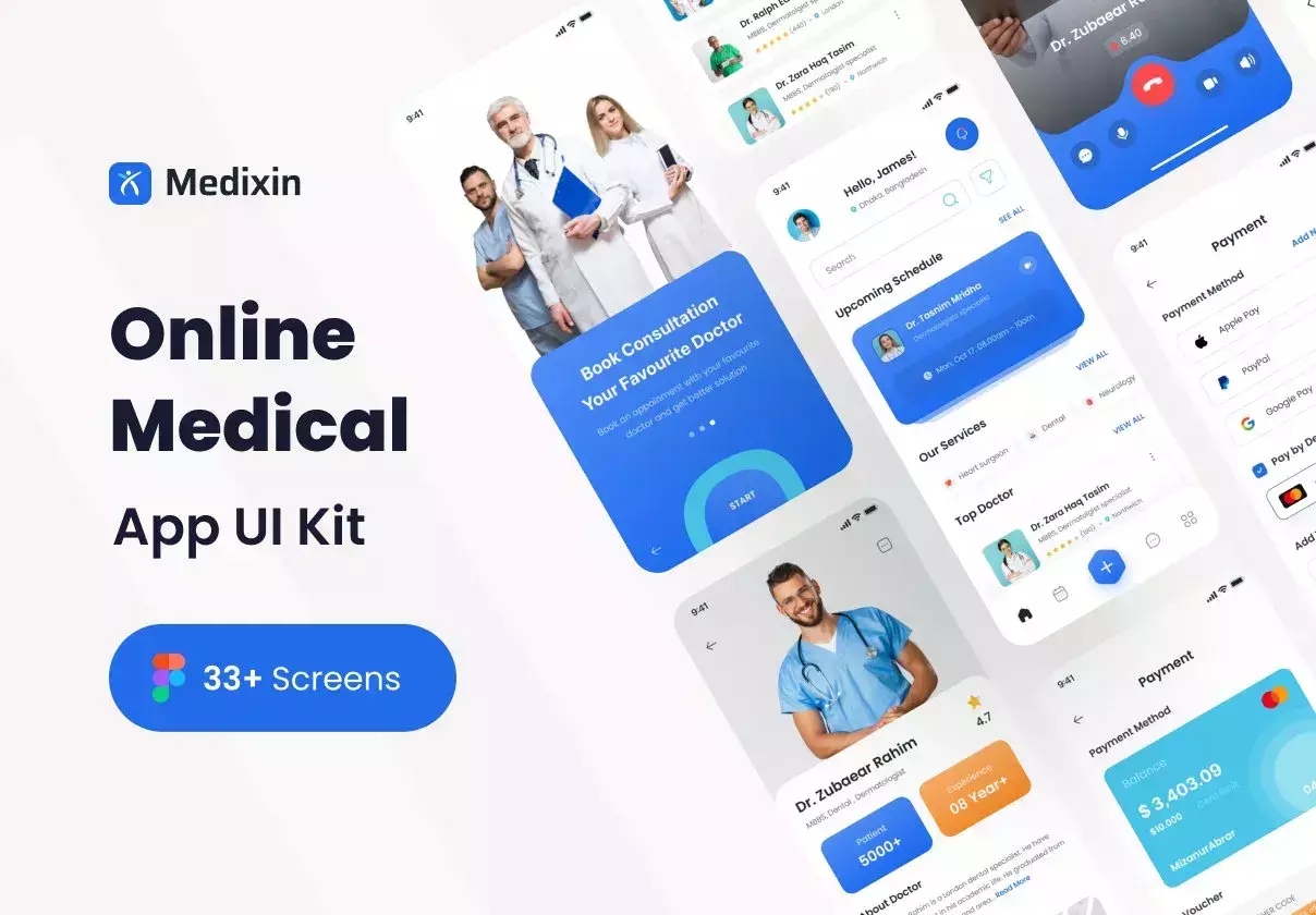 Medixin - Online Medical App UI Kit