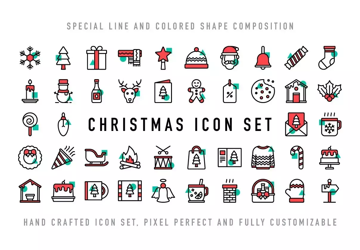 Christmas icon set