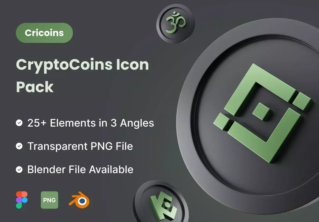 Cricoins - Cryptocoins 3D Icon Pack