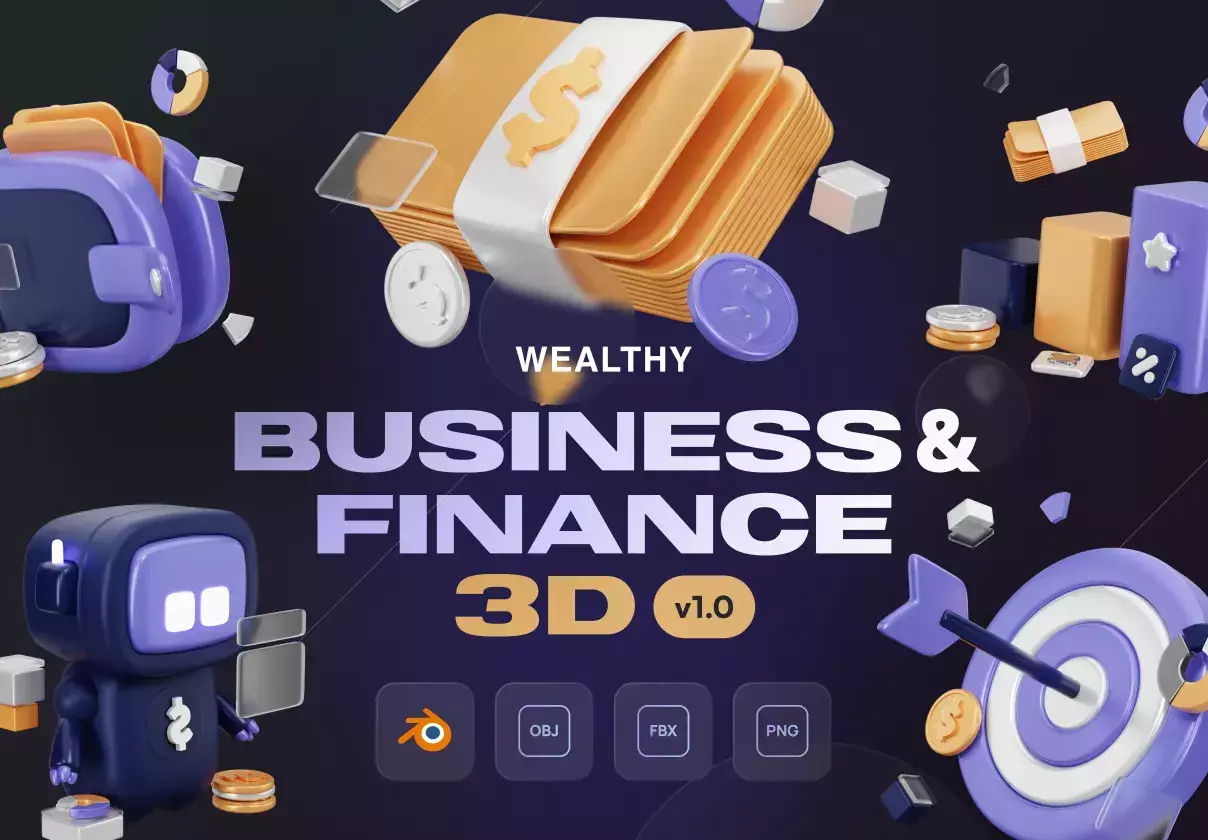 Wealthy - Business & Finance 3D Icon Set