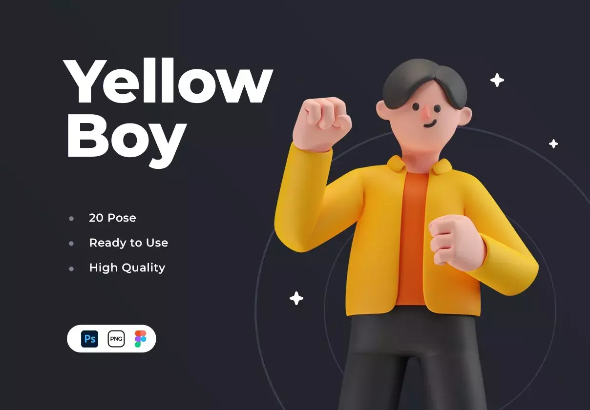 Yellow Boy 3D Character