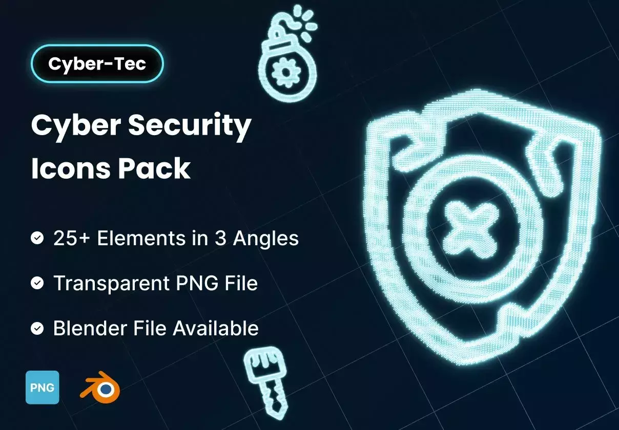 Cyber-Tec | Cyber Security 3D Icon Pack