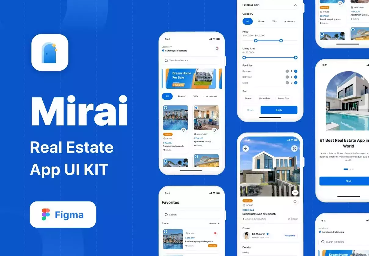 Mirai - Real Estate App UI KIT