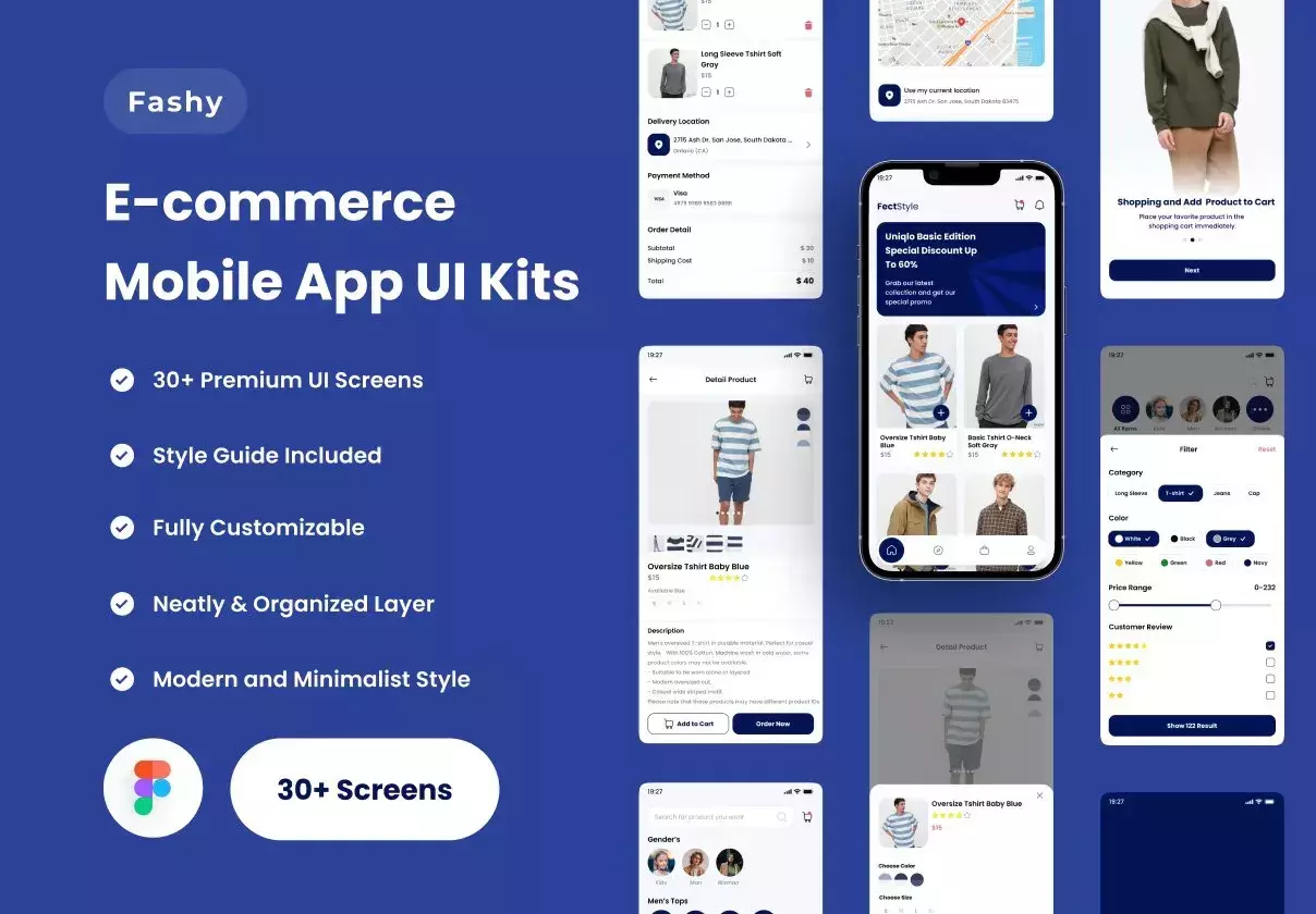 Fashy - E-commerce Mobile App UI Kits