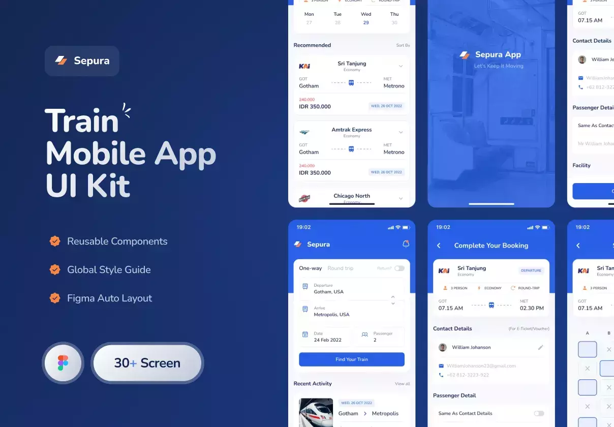 Sepura - Train Mobile App UI Kit