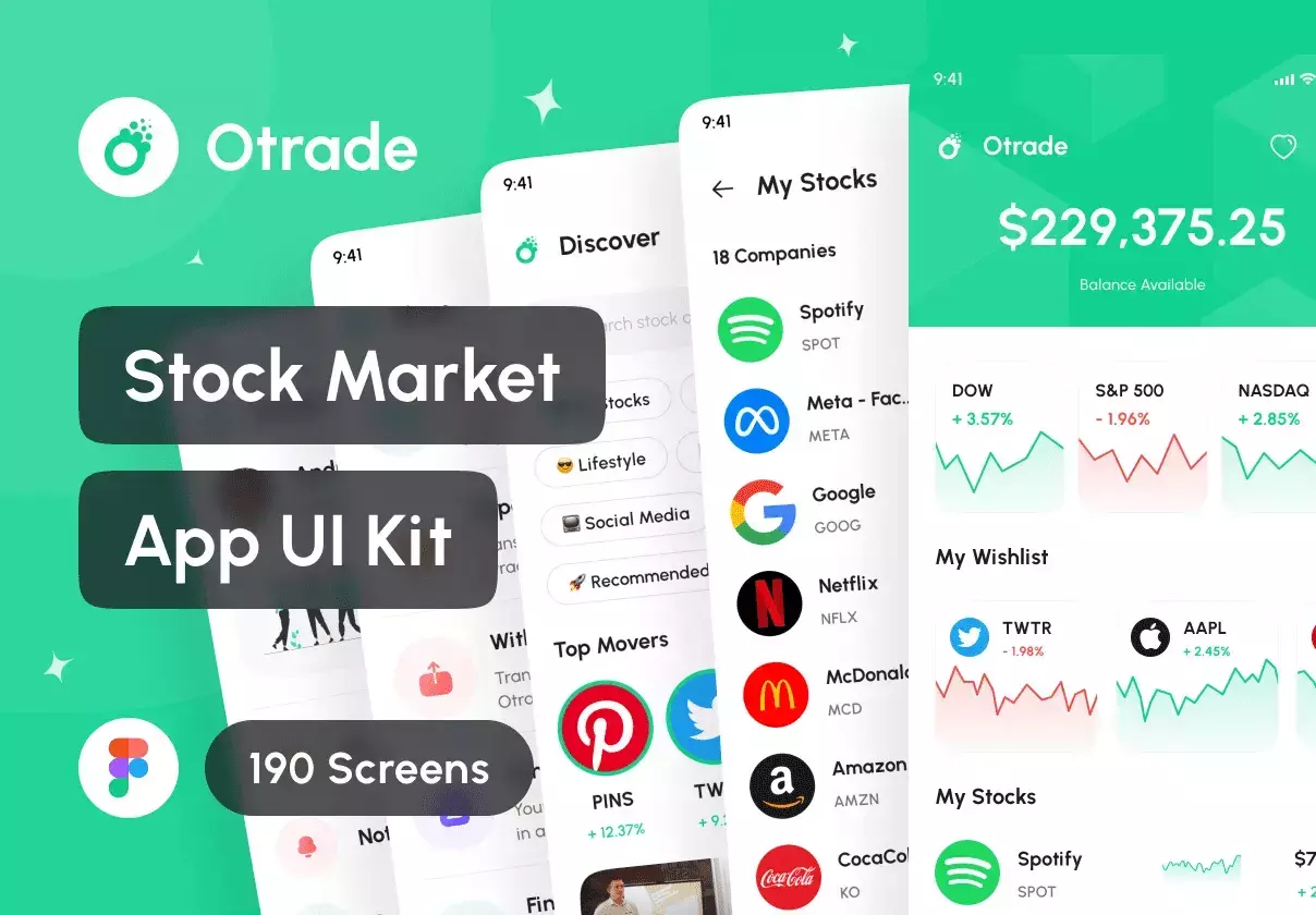 Otrade - Stock Market App UI Kit