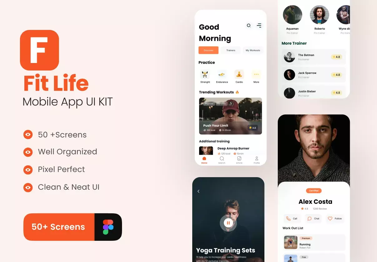 FitLife - Fitness  App UI Kit