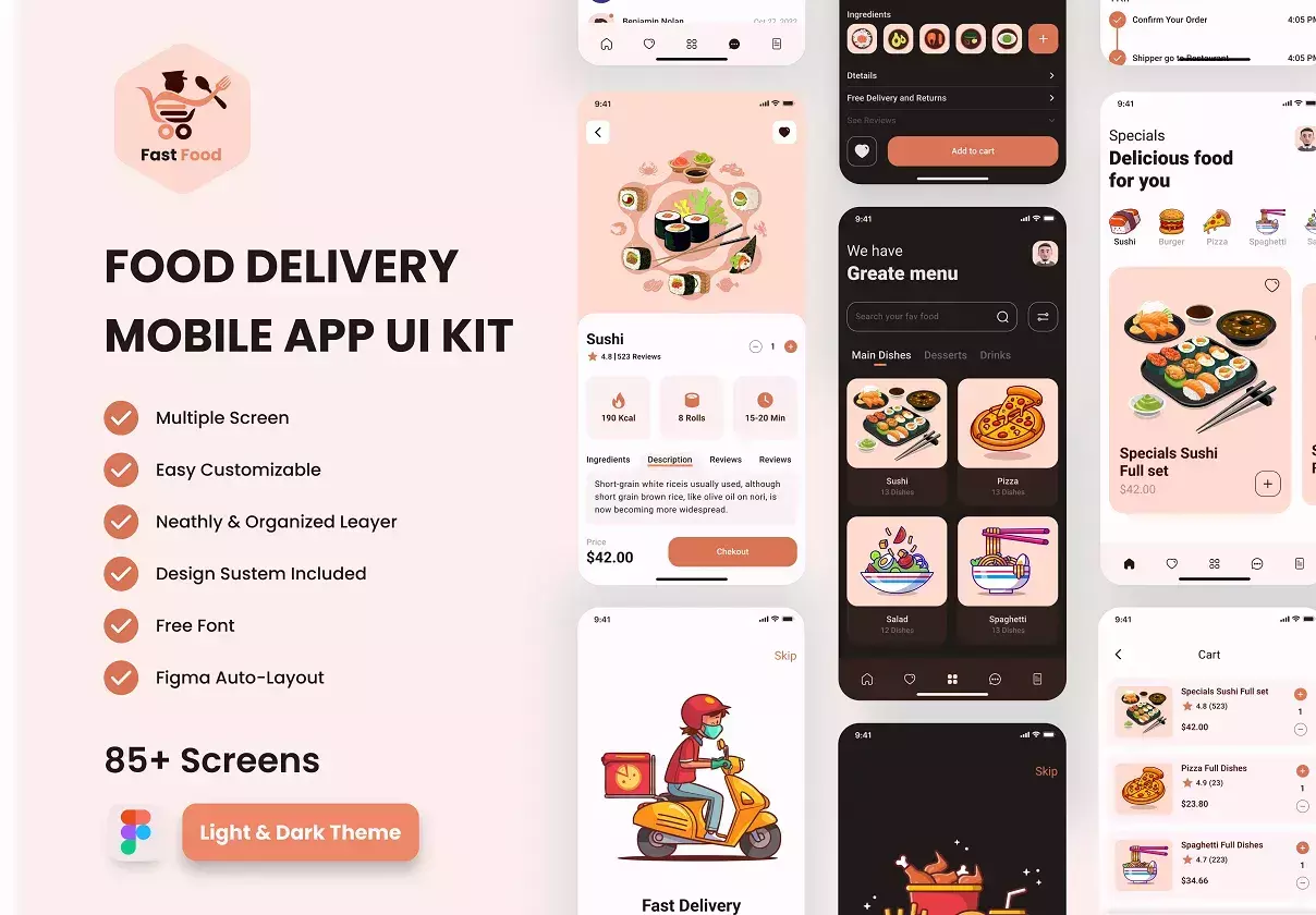 Food Delivery Mobile App UI KIT