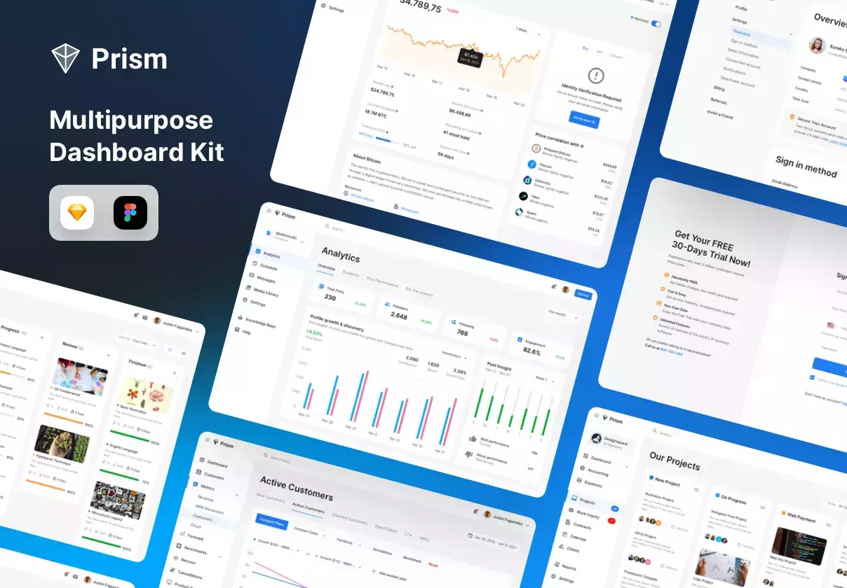 Prism Dashboard UI Kit