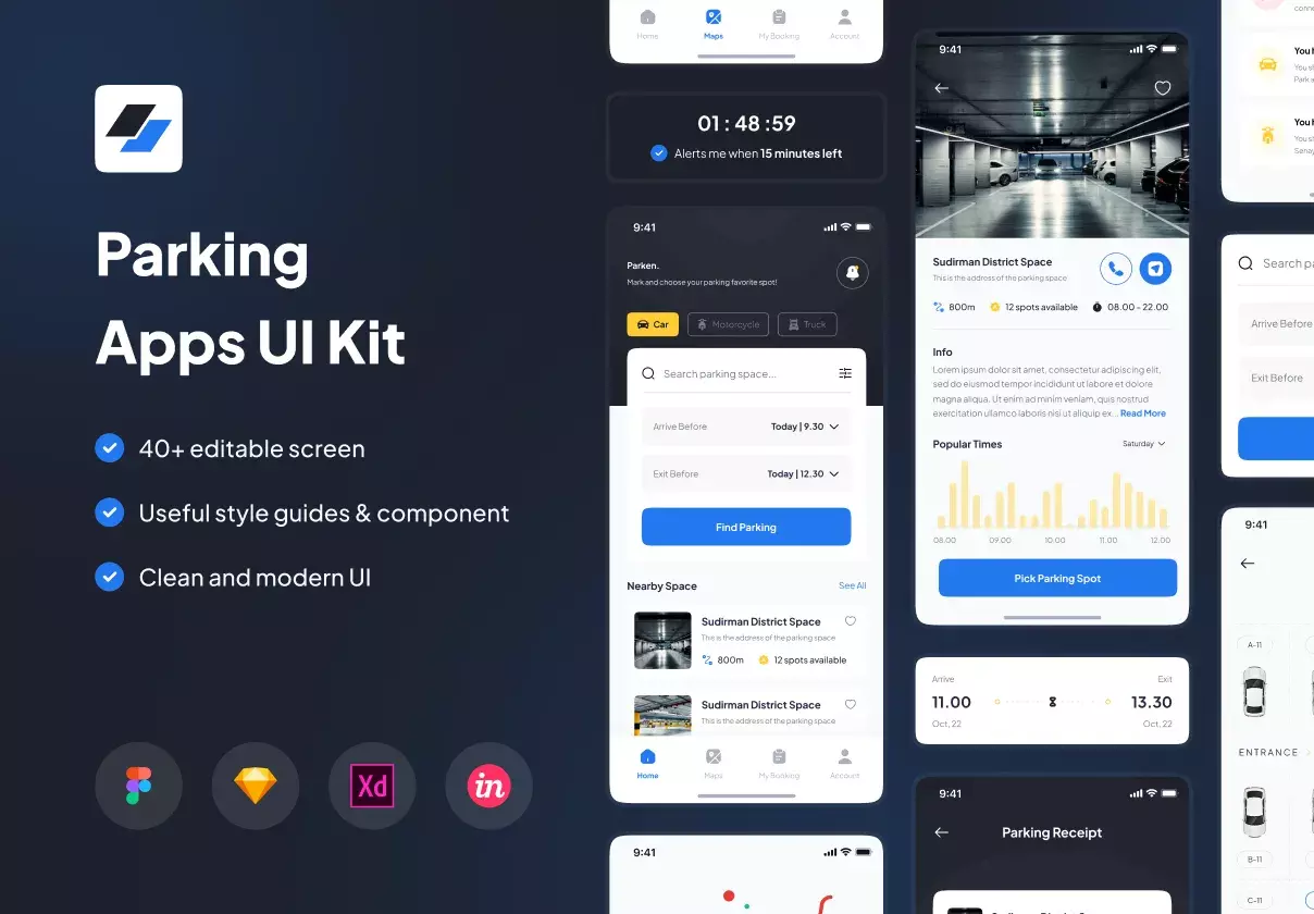 Parken - Parking Apps UI KIT