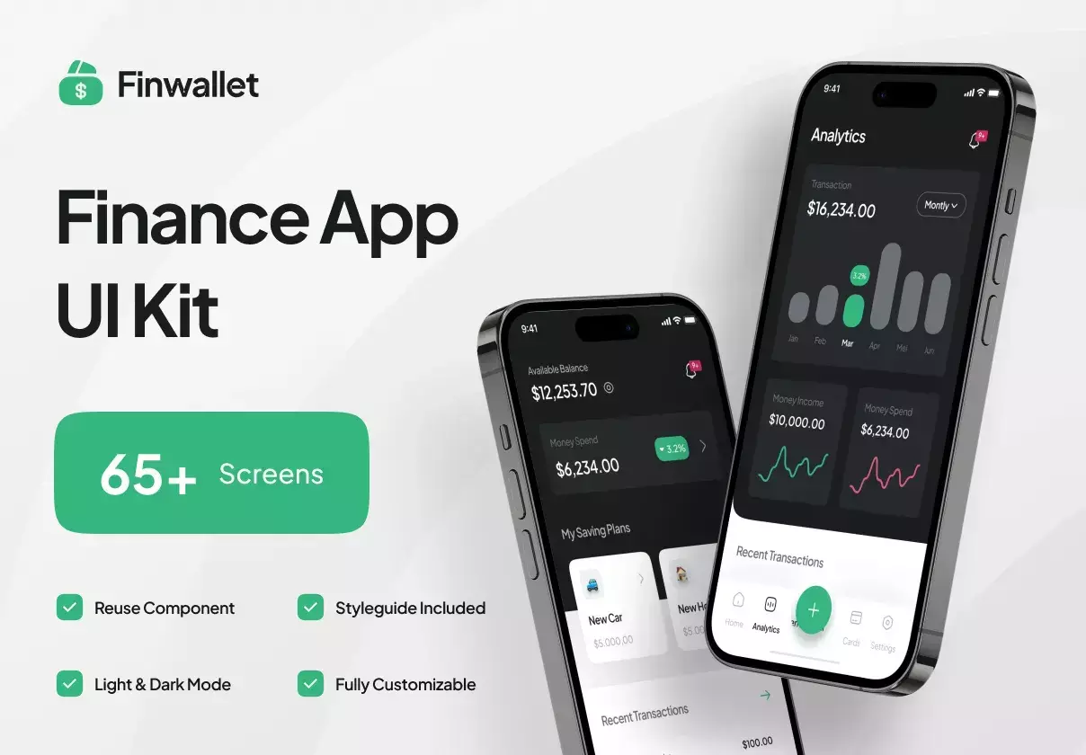 Finance Mobile App UI Kit