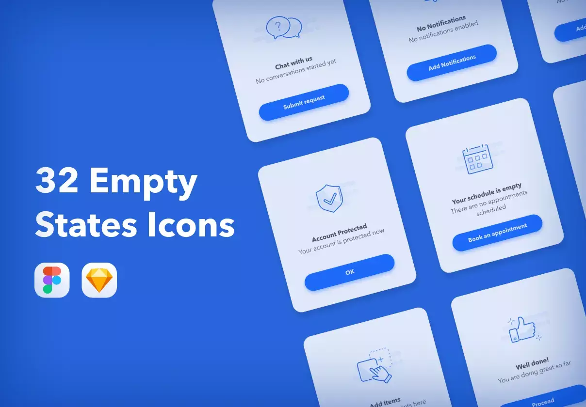 32 Empty States Icons