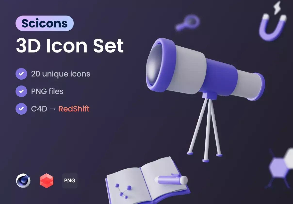 Scicons - 3D Icon Set