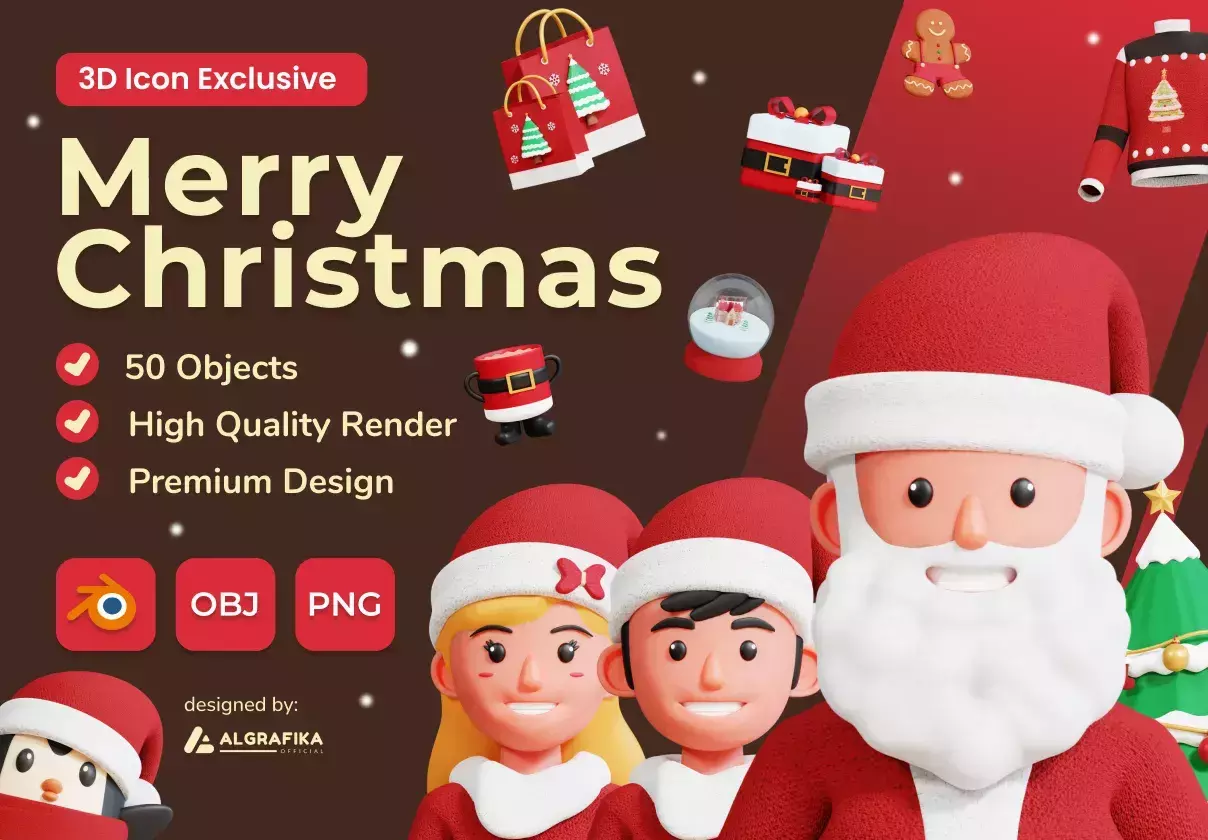 Christmas 3D Icon Pack