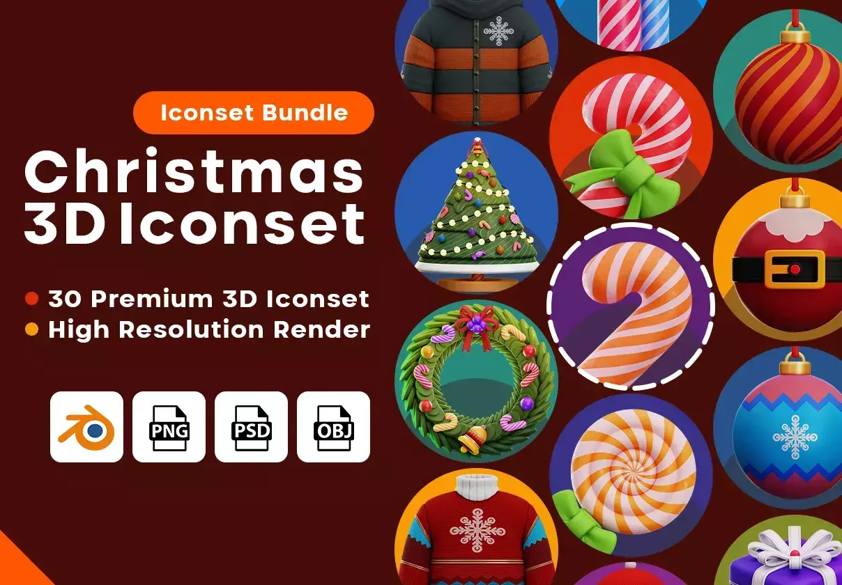 Happy Christmas Eve 3D Iconset