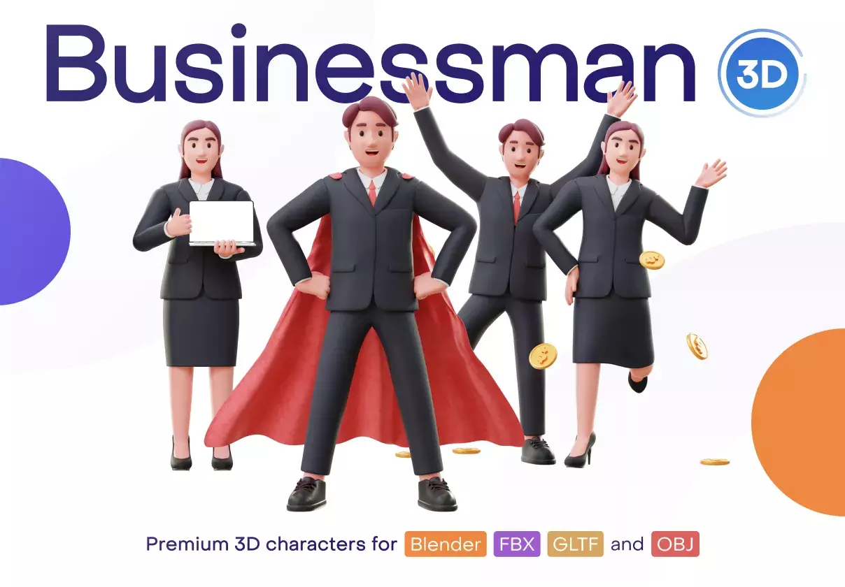 Jobly - Businessman 3D Characters